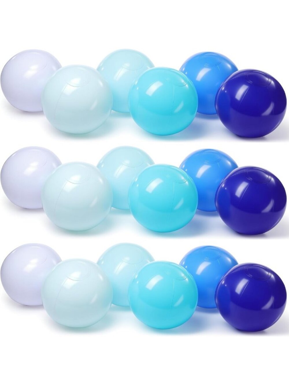 24 Pcs Jumbo Inflatable Beach Balls - Pastel Solid Color Pool Toys for Summer